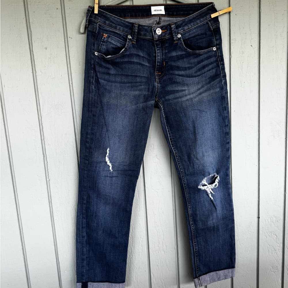 Hudson Dark Blue Distressed Jeans